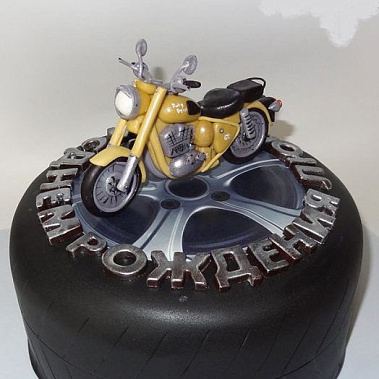 Торт жёлтый мотоцикл купить - пермь.сладкоежкин.рф